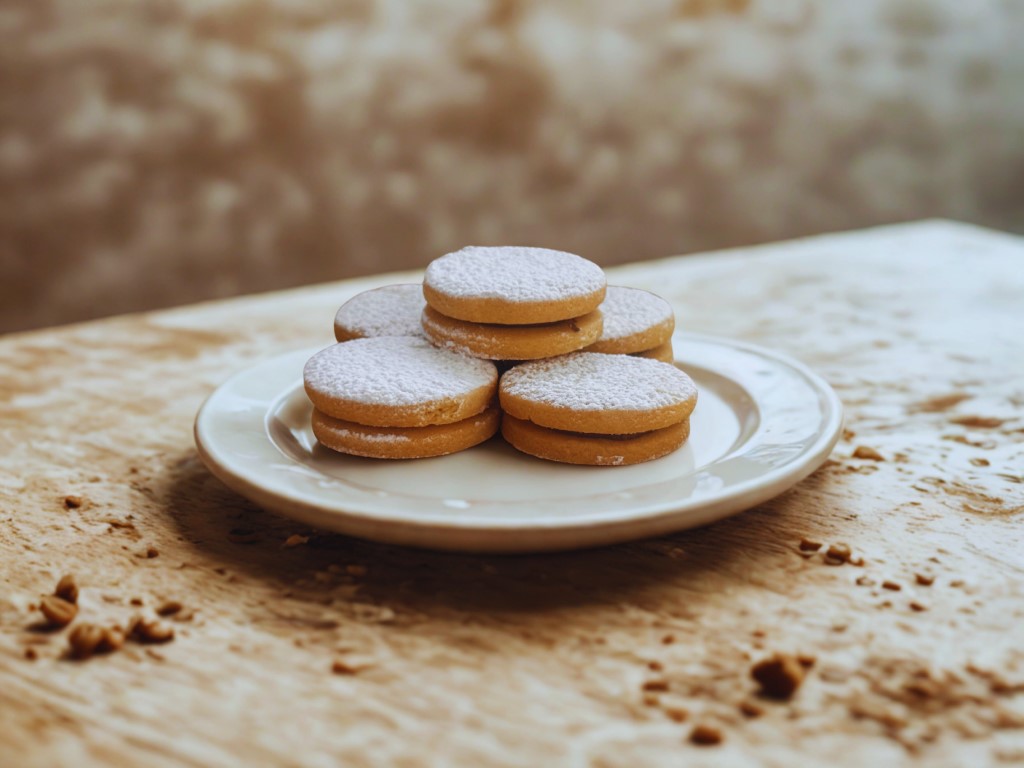 Kruche z czekoladą i pudrem